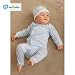 B.B.PIGEONS Newborn Baby Blue Stripe 100% Cutton Outfits Clothing Set Long Sleeve Shirt and Trousers Suit Available 0-3 Months