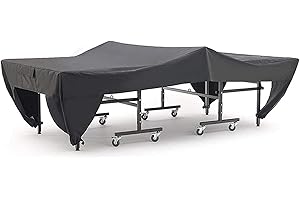 Honeyhouse - Funda Protectora para Mesa de Ping Pong, 280 x 150 cm, de poliéster, Impermeable, Resistente al Polvo y a la Intemperie, Color Negro