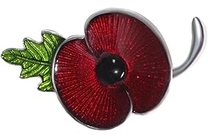 Beimus Note Brooch,Poppys Stem Floral Brooch Realistic Flower Themed Lapel Pins for Women Versatile Breastpin Stylish Accessory for Daily W