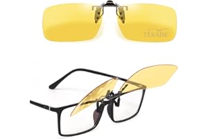 TERAISE Polarized Clip on Sunglasses Over Prescription Glasses Anti-Glare UV400 for Men Women Driving Travelling Outdoor Sport