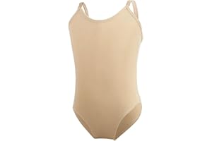 SCOFOX Ballet Leotards for Girls Undergarment Dancewear Costume Seamless Gymnastic Underwear with Adjustable Clear Straps Cotton Dance Camisole Leotards