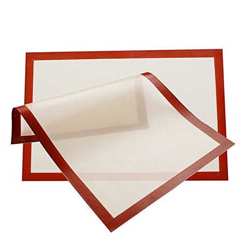 Addfun®Silicone Baking Mat,Heavy Duty Silicon Reusable Nonstick Heat Resistant Healthy Cooking Food Safe Certified Oven Tray Liners and Cookie Mats Pack of 2, 40 x 30CM