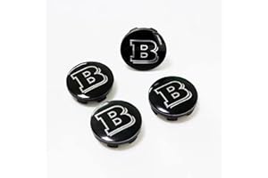 QFYANXUAN 4 Pezzi Coprimozzo Centrale per Smart Brabus 56 mm, Copricerchi Tappi Mozzo Centrale Accessori per Lo Styling Del Logo Dell'Auto