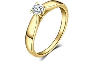 JewelryPalace Zirkonia Verlobungsring Eheringe Promise Verlobung Ring Silber 925 Damen, Solitär Silberringe Trauringe Hochzeitsringe Antragsring Entouragering, Damen Schmuck Rosegold Gold