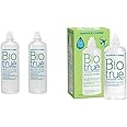 Biotrue Bundle, Multi-Purpose Soft Contact Lens Solution, 2 x 300 ml and Flight Pack 1 x 100 ml, Cushions and Rehydrates for Comfortable Wear, Condition, Clean, Remove Protein, Disinfect and Rinse