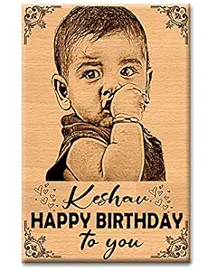 PANKATI Wooden Couple Just Love Personalized Photo Wooden Frame (5 X 4 Inch)