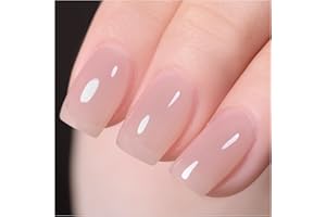GAOY Smalto per unghie in gel Jelly Nude, 16ml Smalto per gel semi permanente traslucido rosa rosa trasparente, fotopolimerizzazione UV per nail art fai da te, colore 1624, Ocean Song