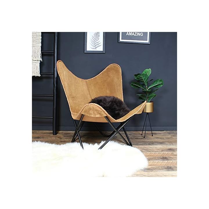Bronx71 Butterfly Chair Spirit Camel Leder Schmetterlingsstuhl