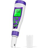 UIUZMAR pH and EC Meter for Water, TDS Digital pH Conductivity Meter | 4 in 1 pH/EC/PPM/Temp Simultaneous Display for Hydropo
