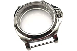 SHEAWA Cassa dell'orologio in acciaio inossidabile argento lucido per movimento Eta 6497/6498 ST36 44mm