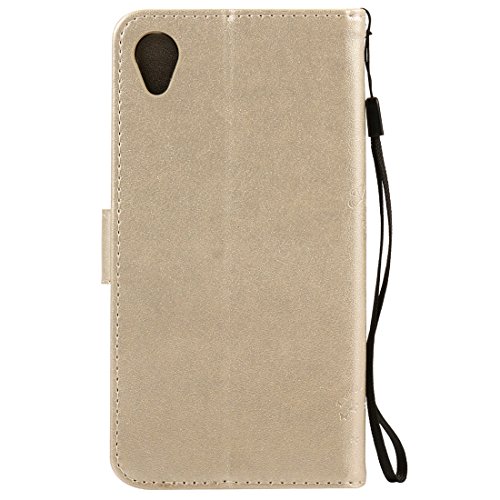 Nancen Tasche Hülle für Sony Xperia X Flip Schutzhülle Zubehör Lederhülle mit Silikon Back Cover PU Leder Handytasche im Bookstyle Stand Funktion Kartenfächer Magnet Etui Schale - 2
