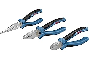 Bosch Professional - Juego de 3 alicates (160 mm/180 mm/200 mm)
