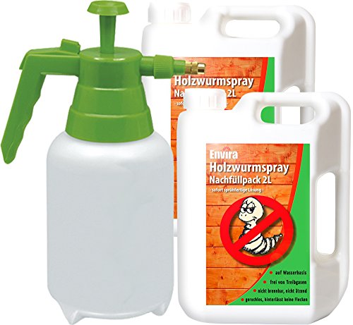 ENVIRA Spray gegen Holzwurm 2x2Ltr + Drucksprüher