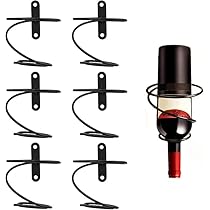 Scaffale Per Vino Da Parete - Set Di 6 Portabottiglie In Metallo, Design Salvaspazio - Foto 8