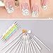 Contever® 20pcs Nail Art Design Painting Dotting Drawing Dot Pen Brushes Tool Kit Set
