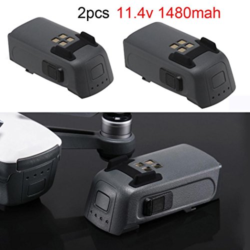 Preisvergleich Produktbild QUINTR 2PCS DJI Spark Ersatz Intelligent Flight Batterie 1480Mah Flugteil