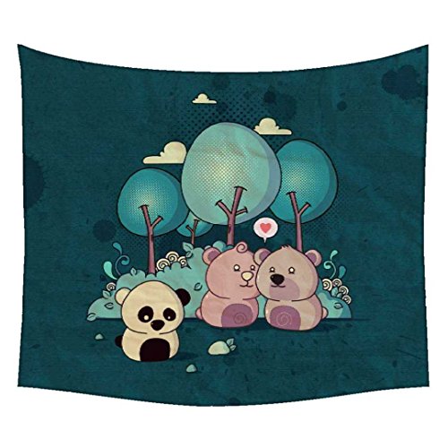 Red Zebra Lonely Panda 2655 Printed Wall Hanging Indian Mandala Tapestry Decorative Dorm Tapestry Wall Hanging Beach Picnic Sheet Hippie Tapestry Wall Tapestries, Bohemian Tapestries 42" x 30"