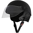 Sage Square Multipurpose Half Helmet for Men's and Women's (Large, Black Matte)