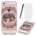Produktbild Lotuslnn iPhone 5/5S/SE Hülle,iPhone 5/5S/SE Case TPU Silikon Transparent Schutzhülle Tasche Housse (Hülle+ Stylus Pen + Tempered Glass Protective Film)- Heureux ensemble