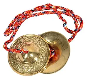 Skywalker Handmade Percussion Instrument - Hand Cymbals Brass Manjira Manjeera - Indian Musical Instrument