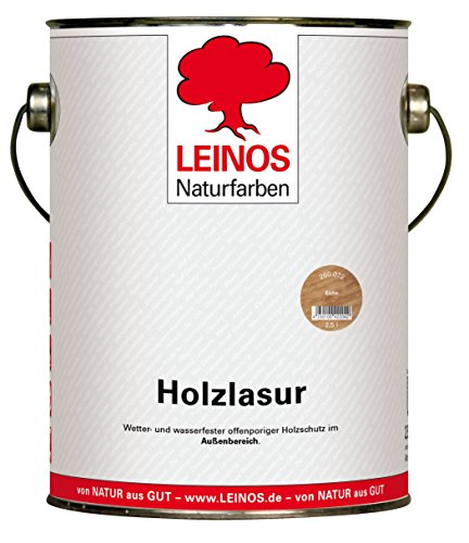Leinos 260 Holzlasur für Außen 072 Eiche 2,5 l