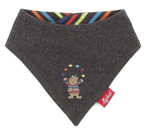 sigikid Baby Boys 0-24m Wendehalstuch Baby Neckerchief, Grey (Dark Melange Grey), One Size