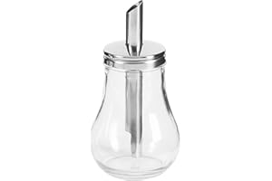 APS 40494 Azucarero, Ø 8 cm, Altura 15 cm, 250 ml, Recipiente de Vidrio, Tapa de Rosca de Acero Inoxidable