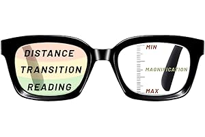 Hubeye Occhiali da lettura Donna e Uomo Quadrata Montatura Grande con Cerniere a molla Occhiali Anti luce blu (Nero Scuro, 3.00)