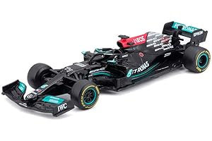 Bburago B18-38058B 1:43 F1 Mercedes AMG W12 E-Performance con Casco BOTTAS, Varios diseños y Colores