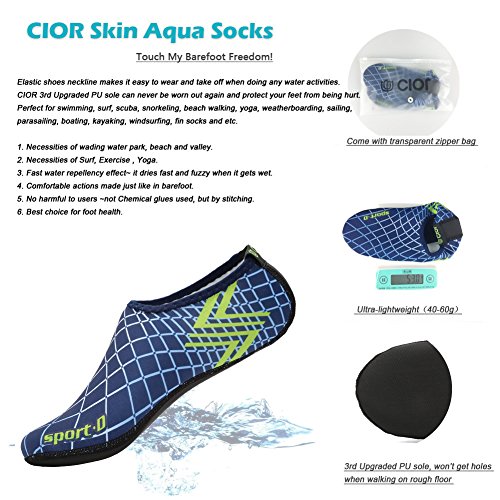 DADASIY 3rd Upgraded Version Durable Sole Barefoot Water Skin Shoes Aqua Socks For Beach Pool Sand Swim Surf Yoga Water Aerobics - 7