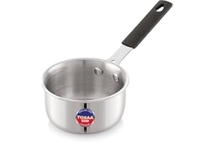 TOSAA TRIPLY MINI Sauce PAN -3-Layer Base for Even Heating Milk, Water, Tea Pan,Mini Sauce Pan Dishwasher Safe Cool-Touch HandIe 700 ML