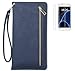 Produktbild Samsung Galaxy S7/G930F(2016) Hülle mit Panzerglas,ISENPENK Premium Outdoor Wasserdicht Shockproof Anti Slip 360 Grad Protection Stoßfest Handyhülle mit Handseil,Ultra Slim Bark Muster Pattern Multifunktions Tragbar Wallet Leather Case mit Intern Karte Schlitz,Stoßdämpfend Wallet Tasche Schutzhülle Leathertasche für Samsung Galaxy S7/G930F(2016) 5.1Zoll-[blau]+Panzerglas/Schutzfoile/Scutzglas