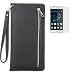 Produktbild Huawei P9(2016) Hülle mit Panzerglas,ISENPENK Premium Outdoor Wasserdicht Shockproof Anti Slip 360 Grad Protection Stoßfest Handyhülle mit Handseil,Ultra Slim Bark Muster Pattern Multifunktions Tragbar Wallet Leather Case mit Intern Karte Schlitz,Stoßdämpfend Wallet Tasche Schutzhülle Leathertasche für Huawei P9(2016) 5.2Zoll-[schwarz]+Panzerglas/Schutzfoile/Scutzglas