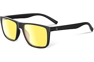 Glapeame Nachtsichtbrille Herren-Nachtfahrbrille Damen-Nachtbrille Zum Autofahren-Night Vision Goggles-Nachtbrille-Sonnenbrille Gelbe Gläser