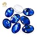 Produktbild Astonish Hot ! Royalblue Ovale Form Strass Glaskristall Punkback Basteln Hochzeit Kunst Watch Nail Schmuck Accessoires: 20 x 30 mm 10 Stück