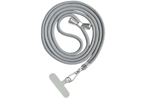 Bigcousin Tour de Cou Telephone Universelle,Réglable Amovible en Nylon Pendentifs Collier de Longe Porte-clés Cordon pour Plupart de Téléphones Intelligents,Gris Clair