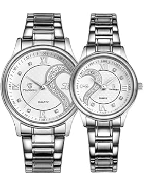 OOFIT Damen und Herren Armbanduhren, 1 Paar / 2PC Tiannbu Parneruhr, Edelstahl Armband, Paaruhren