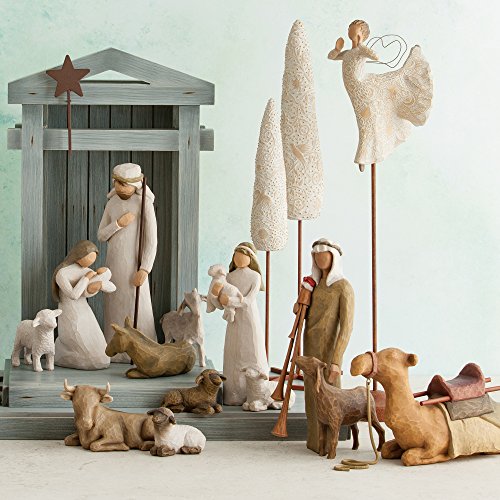 Willow Tree Zampognaro – Hirte mit Sackpfeife und Ziege als Ergänzung zur Willow Tree Nativity Krippe - 5