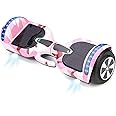 Hoverboard, All Terrain Two-Wheel Intelligent Self-Aligned Electric Unicycle with Built-In Bluetooth Speaker LED Lights for Adult Children's Gift