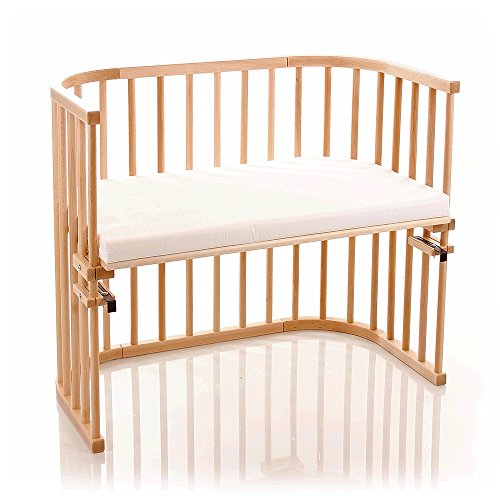 NSAuk BabyBay Maxi Cot with Coconut and Bamboo Mattress (Varnished Beech)