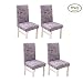 Produktbild 4 Stück Esszimmerstuhlabdeckung, Universal Soft | Komfortabel Anti-Crumple Splash-Tinte Elastisch Verbunden Einfach Office Dining Hochzeitsbankett Ining Stuhlabdeckung Hotel Hocker Slipcovers Sitz Stühle Protector