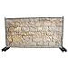 Produktbild (Mesh) Steinwand B5 Bauzaunbanner, Sichtschutz, Windschutz, Zaunblende, Festival Banner, 340 x 173 cm, DRUCKUNDSO