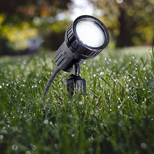 LED Außenleuchte, Außenstrahler, Außenleuchte, Außenlampe, Terrassen Beleuchtung, Gartenleuchte, Gartenlampe, Gartenspieß, Erdspieß, Außenbeleuchtung, warmweiß, schwenkbar, schwarz, B x H 10 x 19,5 cm - 6