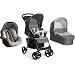 New Hauck shopper SLX Trio Travel System pushchair Carrycot Carseat Stone/Grey+RAINCOVER
