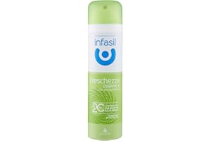 Infasil Deodorante Spray Freschezza Dinamica con Molecola 2C, Betaciclodestrina, Senza Alcol e con Antibatterico, Efficace Fino a 24h, 150 ml