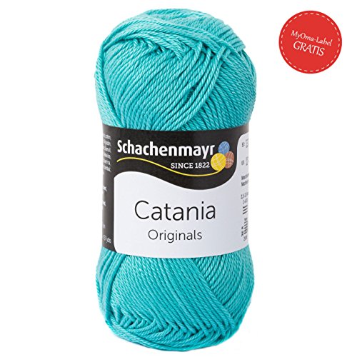 Catania Sommerwolle Schachenmayr - Schachenmayr Wolle aus hochwertiger Baumwolle für farbenfrohe Designs! Catania Original in jade Fb 253 (türkis, grün, hellblau), 100% Baumwolle, kühlende Trageeigenschaft, Wolle Catania Schachenmayr, Baumwollgarn
