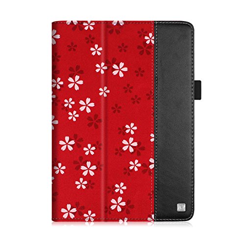 Fintie iPad 2 / 3 / 4 Hülle Case – Folio Slim Fit Kunstleder Schutzhülle Cover Tasche mit Auto Schlaf / Wach Funktion für Apple iPad 2 / iPad 3 / iPad 4, Fleur rouge - 2