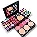 CHIC*MALL Pro Warm Colors Matte Shimmer Eyeshadow Palette Makeup Kit Set + Brush Mirror