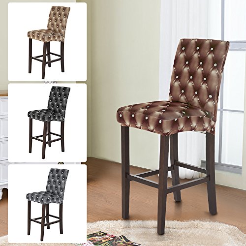 Anself Stretch Stuhlbezug Stuhlhusse mit 3D gedruckten Kunstleder Muster - 9