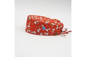 HappyHat - Gorro quirofano SNOOPY Hombre talla: Grande (a partir de 59 cm) color: Rojo